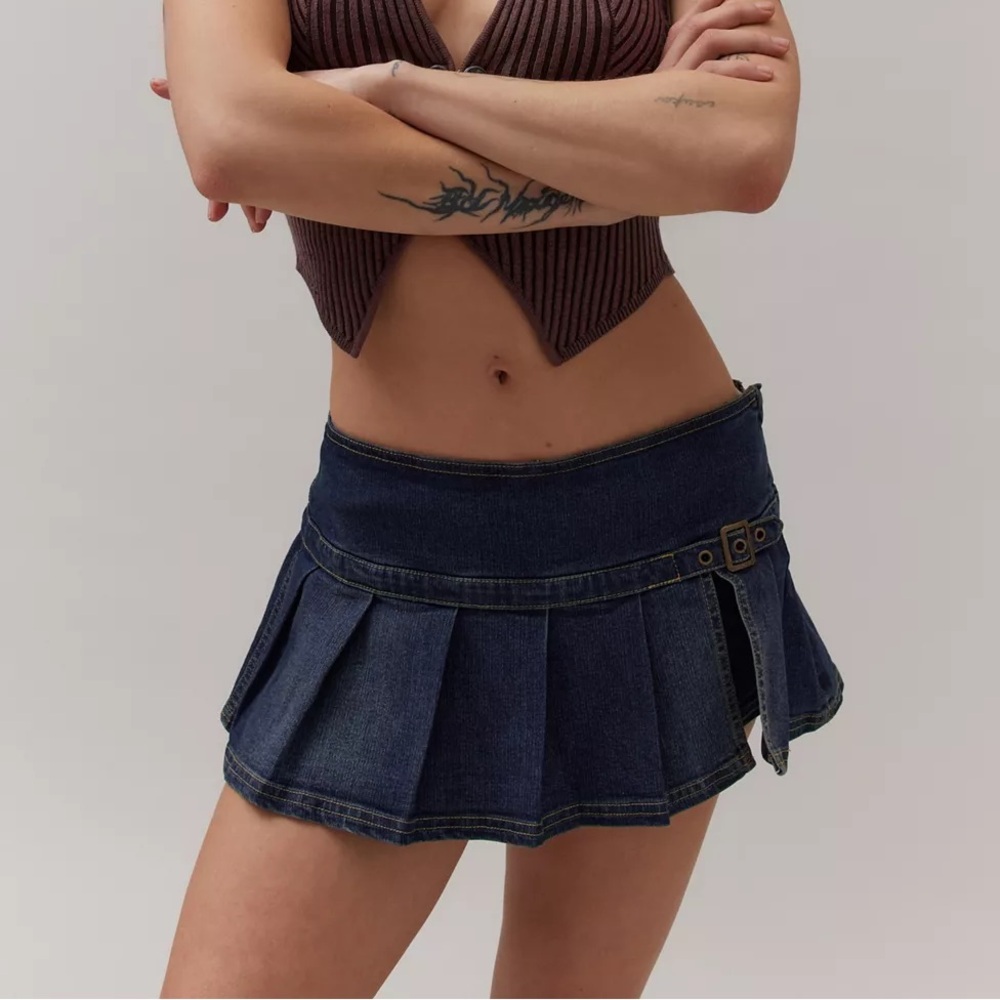 Denim Micro Mini Skort